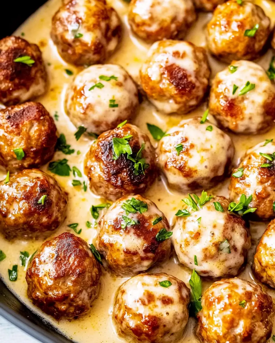 Alfredo Meatballs